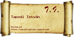 Tapodi István névjegykártya