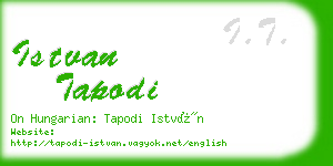 istvan tapodi business card